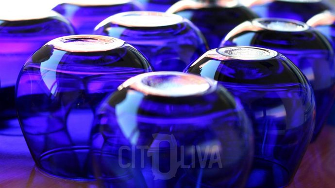 Vasos para cata de aceite de oliva.