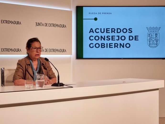 La vicepresidenta primera y consejera de Hacienda y Administración Pública, Pilar Blanco-Morales, en rueda de prensa tras el Consejo de Gobierno autonómico