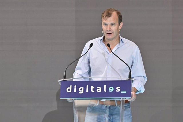 El consejero delegado de MásMóvil, Meinrad Spenger, durante su intervención en la segunda jornada del 2022Summit DigitalEs, que se celebra en Madrid este jueves 7 de julio