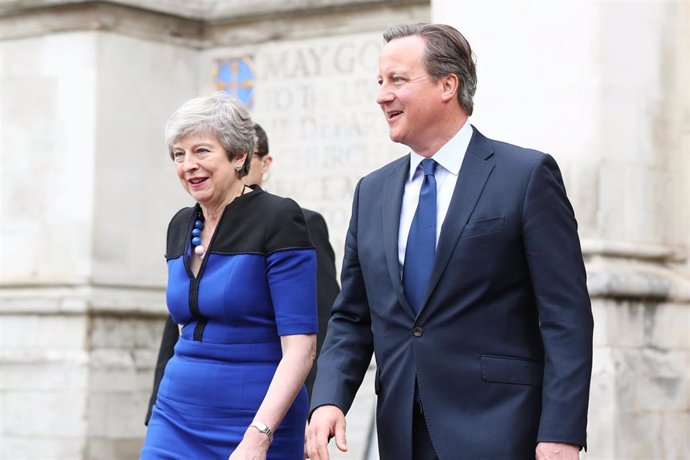 Archivo - Theresa May y David Cameron, antiguos primeros ministros de Reino Unido