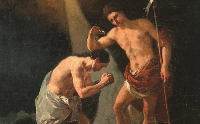 Fragmento de la obra 'Bautismo de Cristo', de Goya