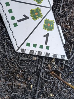 La colilla que causó el segundo incendio de Artesa de Segre (Lleida)