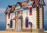 Comienza el montaje de "la portada más grande" de las Colombinas de Huelva, que este año se dedicarán al Reino Unido