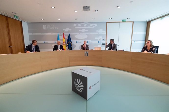 El titular del Gobierno gallego, Alfonso Rueda, preside la reunión del Consello de la Xunta. Edificio Administrativo de San Caetano, Santiago de Compostela, 07/07/22.