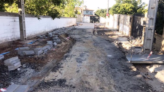 Estado de las obras en Palomares del Río.