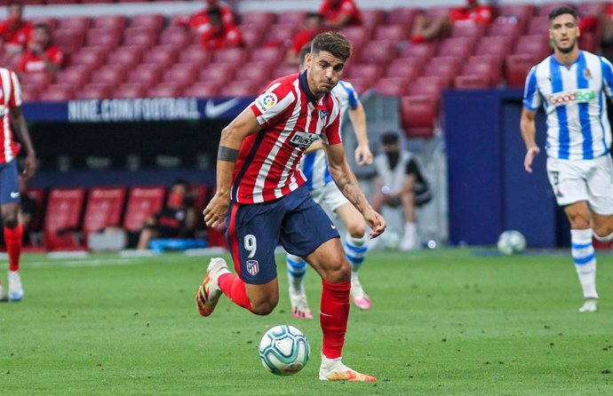 Archivo - El delantero Álvaro Morata en el Atlético de Madrid