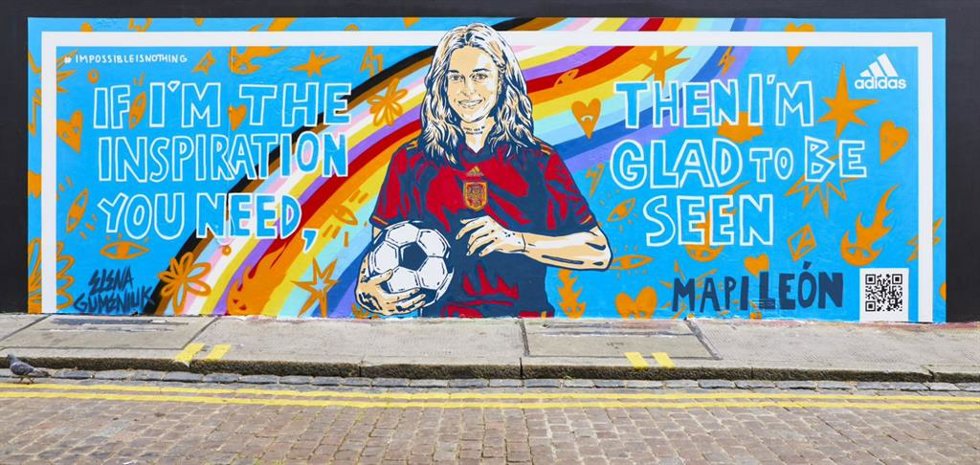 La española 'Mapi' León, protagonista de la campaña de adidas para la Eurocopa femenina.