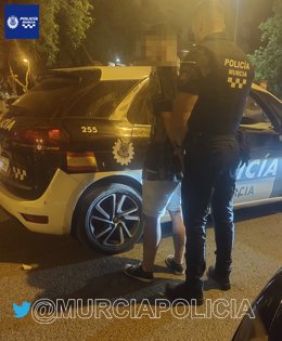 Imagen del detenido, arrestado por la Policía Local