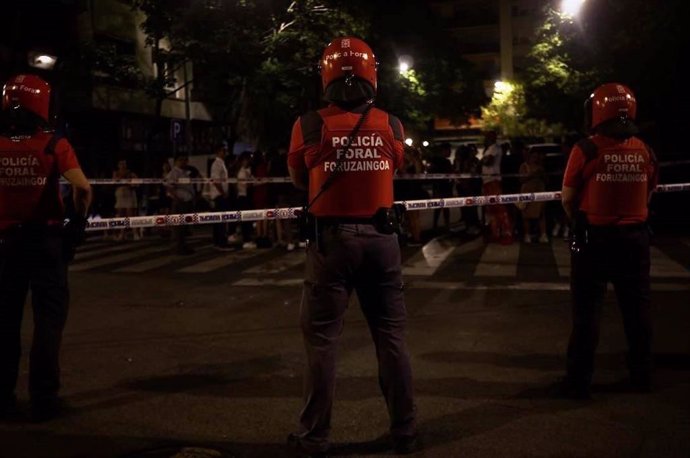 Reciente operativo de seguridad ciudadana en Pamplona.