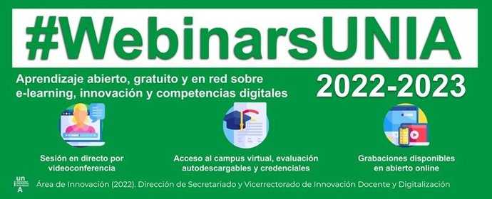 Cartel de los seminarios web.