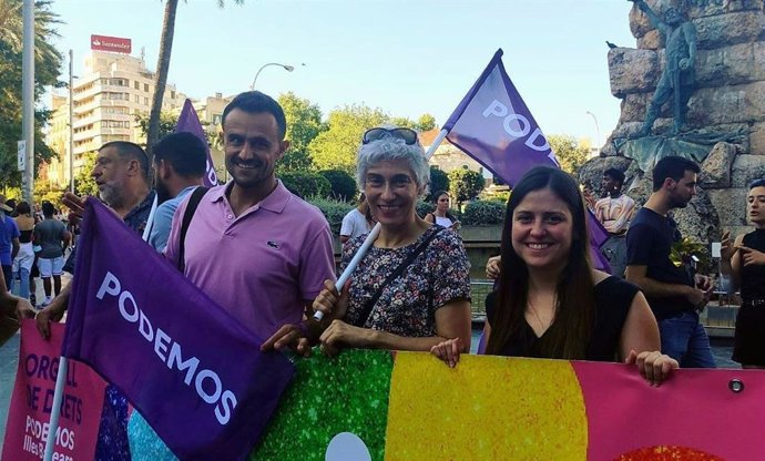 Representantes de Podemos en el Consell de Mallorca.