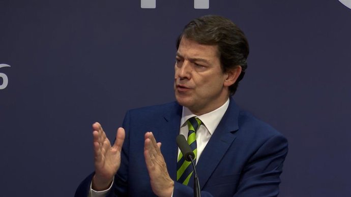 Mañueco en un momento de su intervención en el Comité Ejecutivo Autonómico del PP