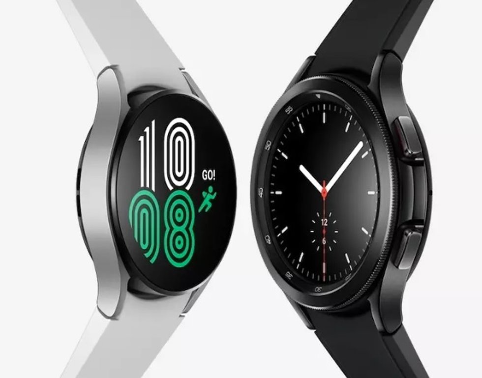 Representación de dos modelos de la línea Samsung Galaxy Watch 4.
