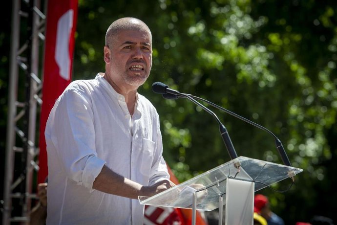 El secretario general de CCOO, Unai Sordo, en una imagen de archivo.