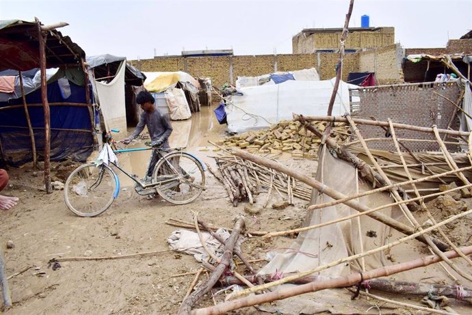 Imagen de archivo de las fuertes lluvias en Pakistán.