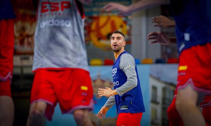 Archivo - Jaime Fernández durante un entrenamiento de la selección española