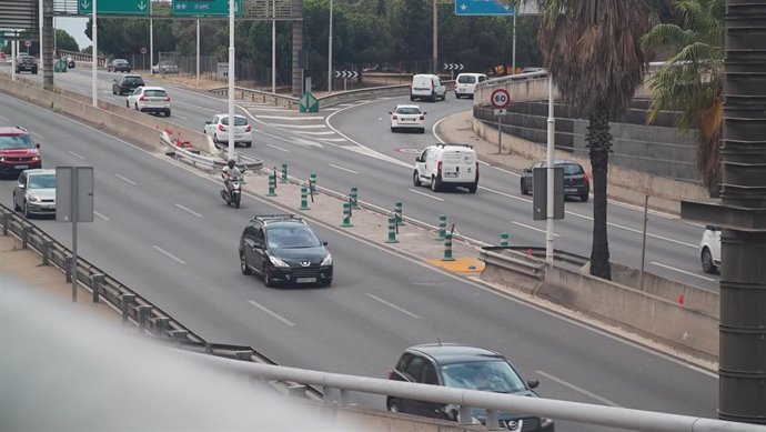 Un paso de mediana de Barcelona.