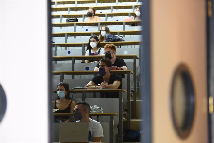 Alumnos de la UCO durante una clase, al incio del curso 2021/22.