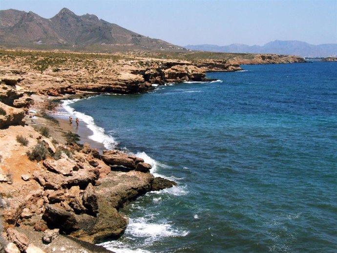 Imagen de una cala en el ámbito del Parque Regional de Calnegre y Cabo Cope