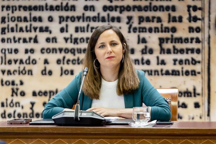 La ministra de Derechos Sociales y Agenda 2030, Ione Belarra, interviene en la Comisión de Derechos Sociales, en el Senado, a 16 de junio de 2022, en Madrid (España). El objeto de su comparecencia es informar sobre la actividad de su Ministerio.