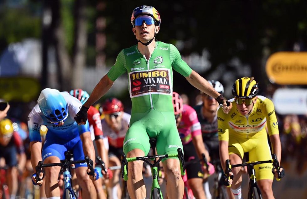 El ciclista belga Wout Van Aert  ( Jumbo-Visma) 