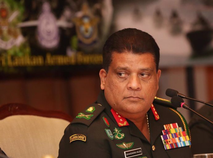 El jefe del Estado Mayor de las Fuerzas Armadas de Sri Lanka, Shavendra Silva