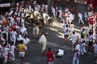 Los toros de La Palmosilla protagonizan un cuarto encierro de Sanfermines rápido y limpio