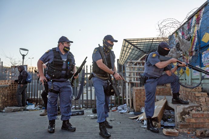 Policía en Sudáfrica