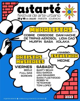 Cartel del Festival de Arte Urbano de Iniesta, Astarté,