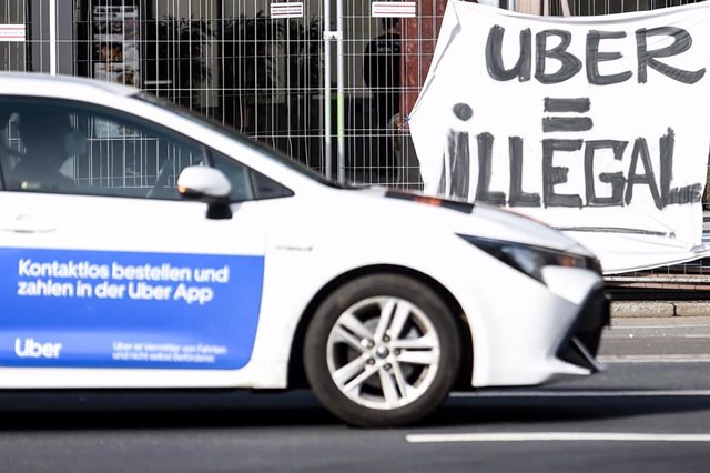 Archivo - Protesta contra Uber en Berlín