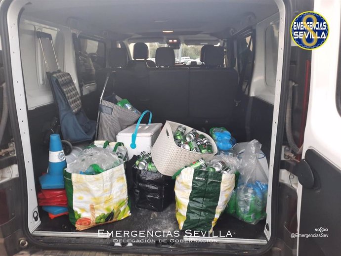 Bebidas intervenidas en el Estadio La Cartuja.