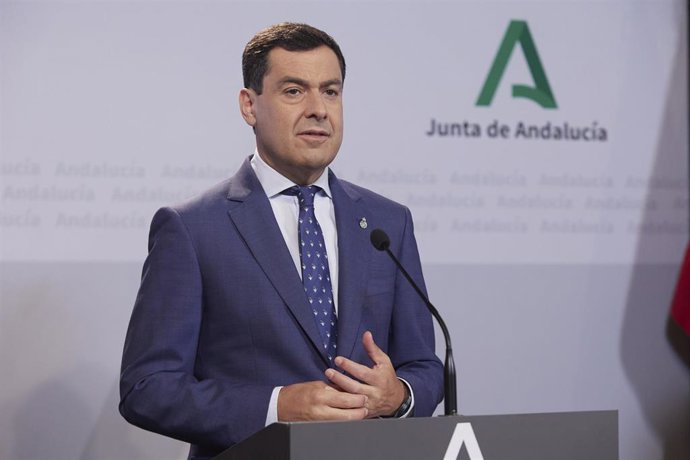 El presidente de la Junta de Andalucía en funciones, Juanma Moreno