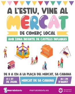 Marratxí instalará atracciones infantiles en el mercado de Sa Cabana para favorecer la afluencia a los comercios.