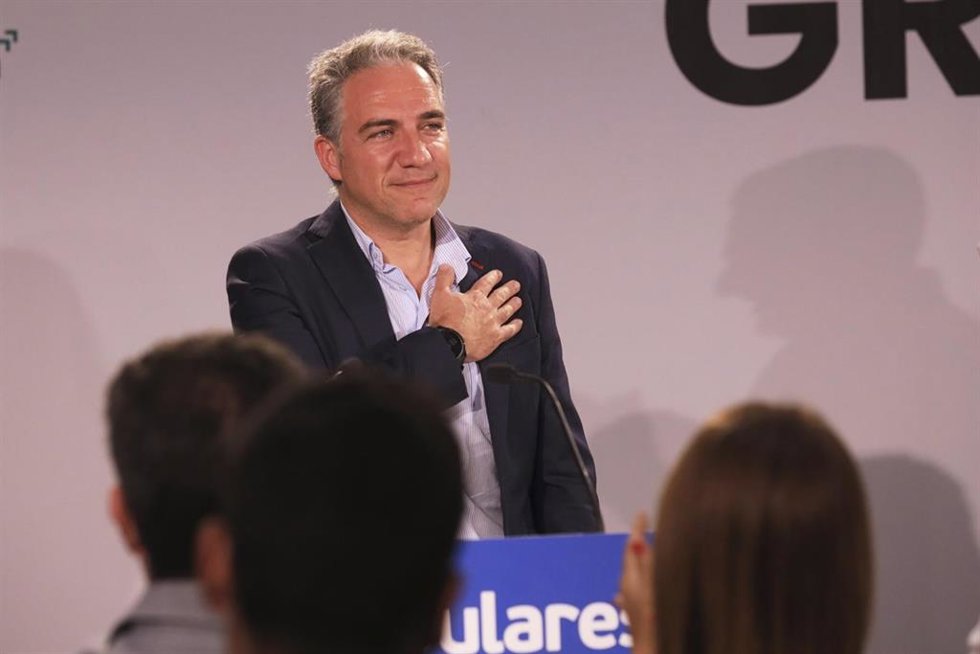 El consejero de Presidencia de la Junta de Andalucía, presidente del PP de Málaga y coordinador general del PP, Elías Bendodo, durante la reunión del Comité Ejecutivo y la Junta Directiva del PP malagueño en el parador Málaga Golf.