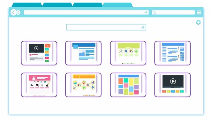 Representación gráfica del navegador Google Chrome y sus pestañas.
