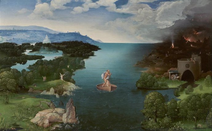 Obra 'El paso de la laguna Estigia', de Patinir