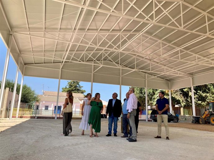 Visita a las obras de la cubierta.