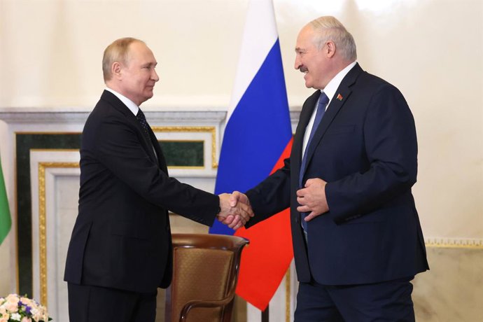 El president rus, Vladímir Putin, i el seu homleg bielorús, Aleksandr Lukaixenko