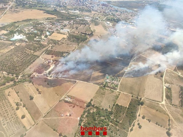 Incendi de camps i un magatzem a Roses (Girona)