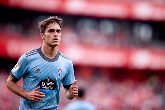 Denis Suarez of RC Celta de Vigo looks on during the Spanish league match of La Liga between, Athletic Club and Celta de Vigo at San Mames on April 17, 2022, in Bilbao, Spain.