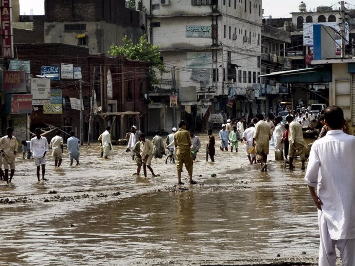 Archivo - Inundaciones en Pakistán