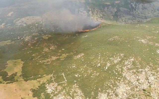 Incendio en Candelario (Salamanca) declarado de Nivel 1 este lunes.