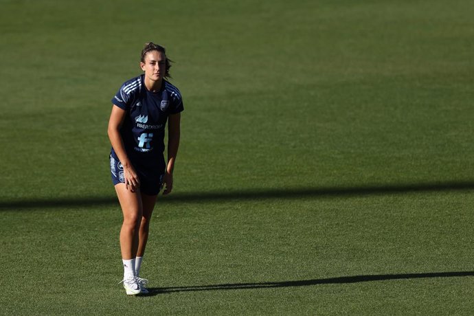 Alexia Putellas in action during the training session of Spain Women Team at Ciudad del Futbol on June 22, 2022, in Las Rozas, Madrid, Spain.