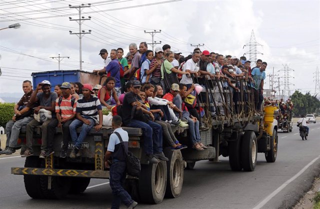 Migrantes venezolanos de camino a Estados Unidos