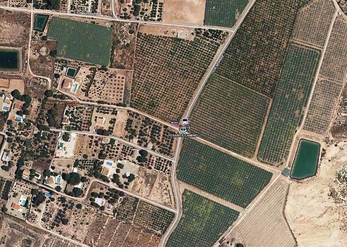 Lugar del accidente, en el mapa