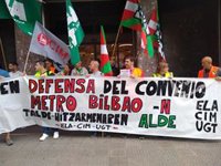 Sindicatos Metro Bilbao retoman este miércoles y viernes los paros parciales de 6.30 a 9.30 horas y de 18.30 a 21.30