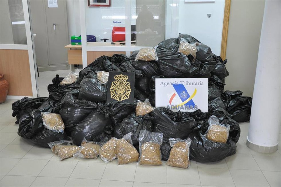 El tabaco picado intervenido en la operación llevada a cabo en Lucena.