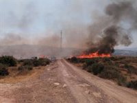 La dirección del Plan Infomur da por controlado el incendio de El Saladillo, en Mazarrón