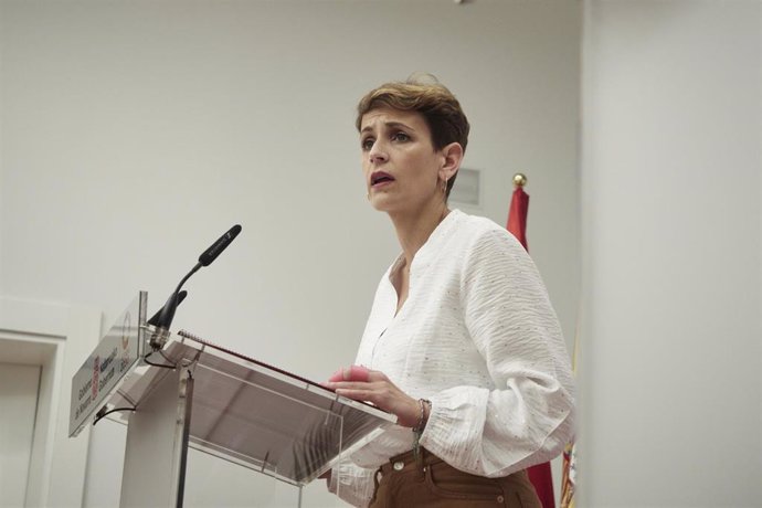 Archivo - La presidenta de Navarra, María Chivite, en una imagen de archivo.