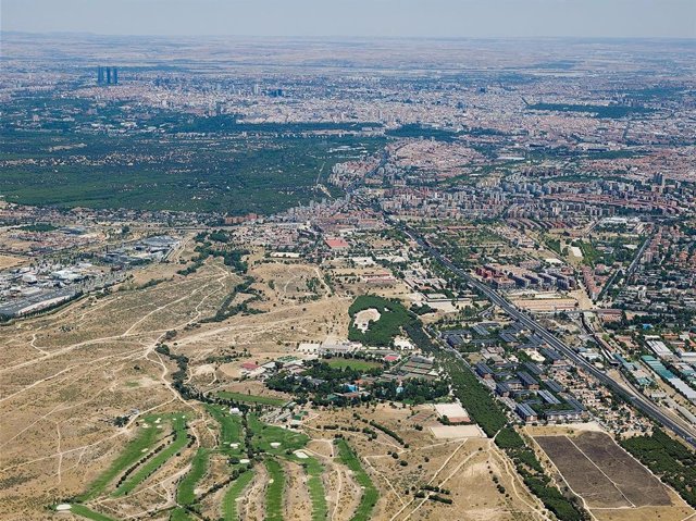 Archivo - Foto Aérea De La Operación Campamento En Madrid.